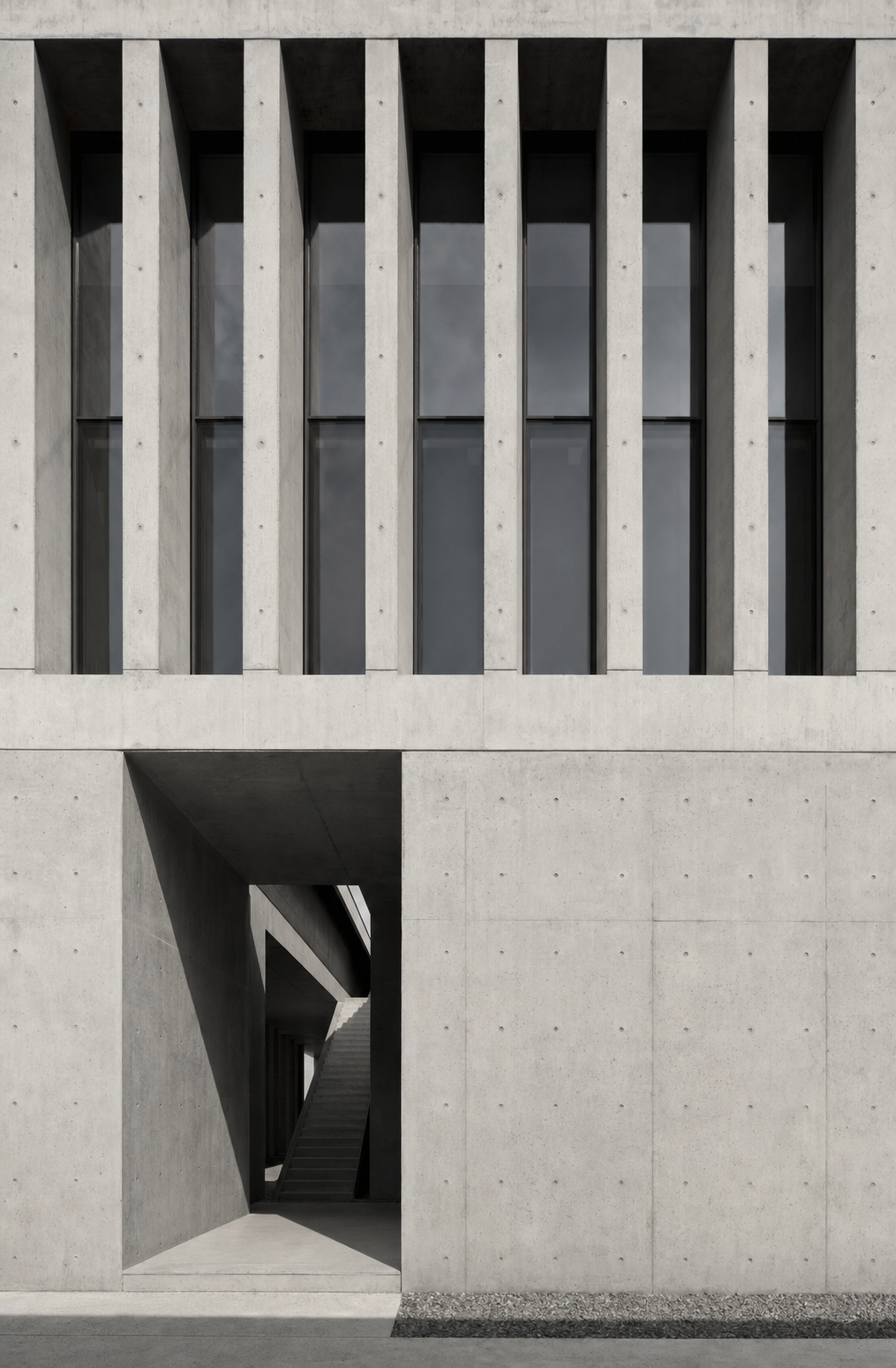 Modernist concrete facade